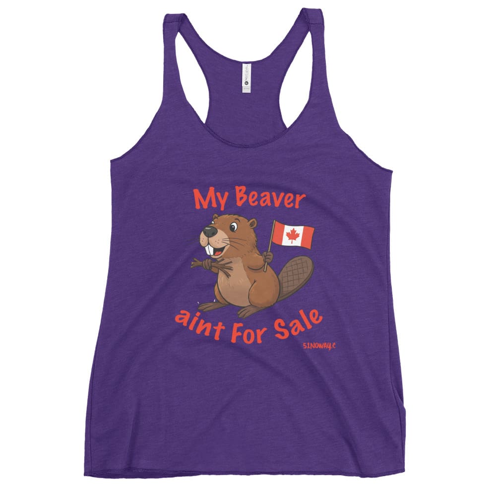 My Beaver aint For Sale Women's Racerback Tank - Image 5