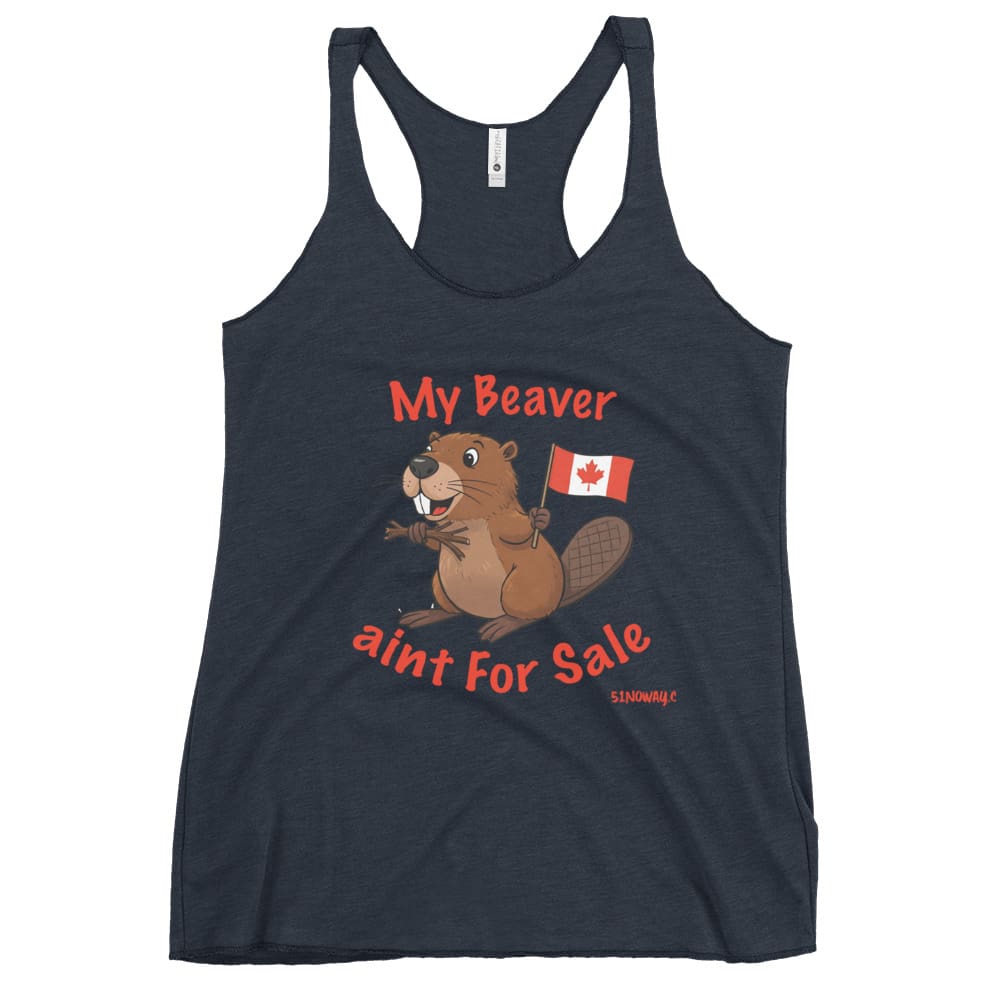 My Beaver aint For Sale Women's Racerback Tank - Image 3