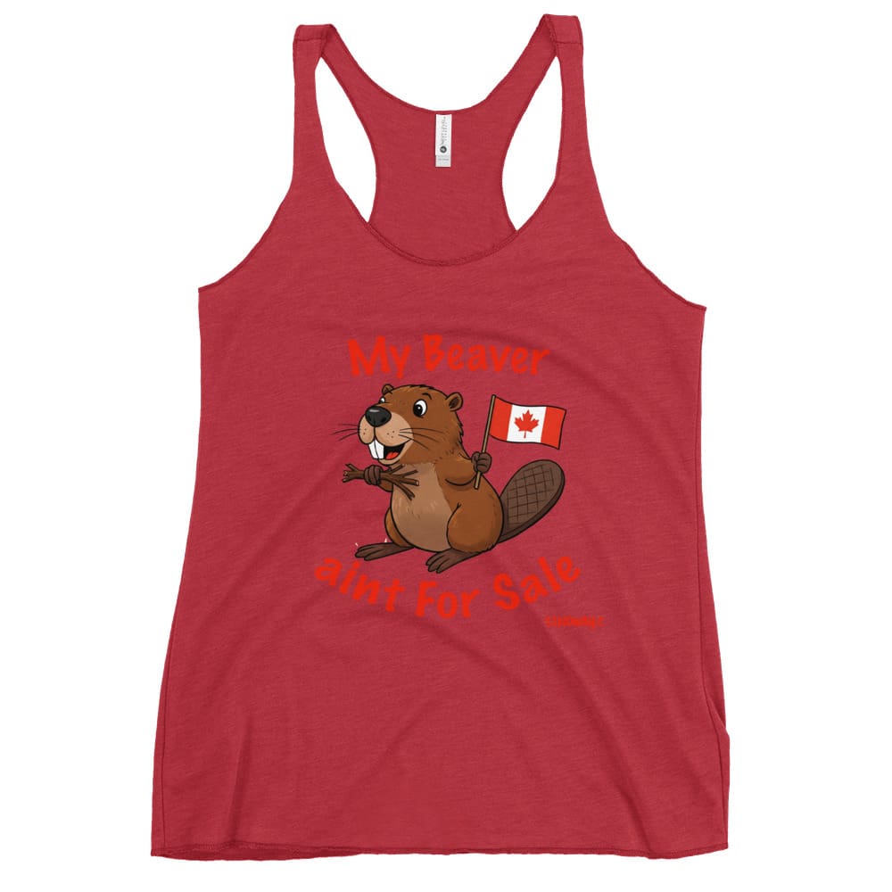 My Beaver aint For Sale Women's Racerback Tank - Image 7