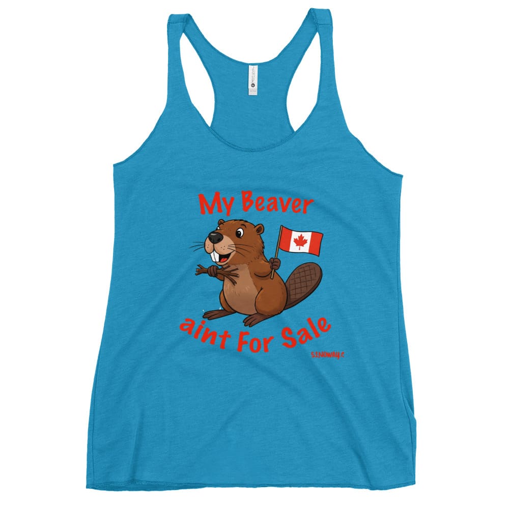 My Beaver aint For Sale Women's Racerback Tank - Image 13