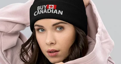 Woman Buy Canadian Beanie
